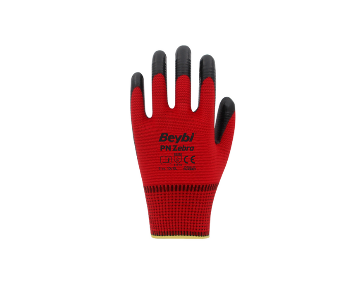BEYBİ PN ZEBRA ELDİVEN (KIRMIZI) 12'Lİ